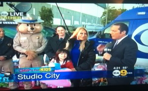 With my daughter Ava talking about the importance of helping out and giving at #kcal9abc2 news