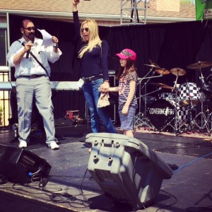 Tess Broussard on stage @RockTheGoat Music Festival @CBS lot #Charity #familyevent