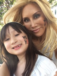 Tess Broussard and daugher Ava at NOH8 Celebrity Photo Shoot