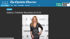 Charlotte Observer-2-13-16 Celebrity Roundup features Tess Broussard for Grammy2016 PreEvent pg.49